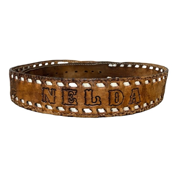 Vintage Western Core Belt “Nelda” With H.O.P.E. Belt Buckle Sz 30-32 - Picture 3 of 6